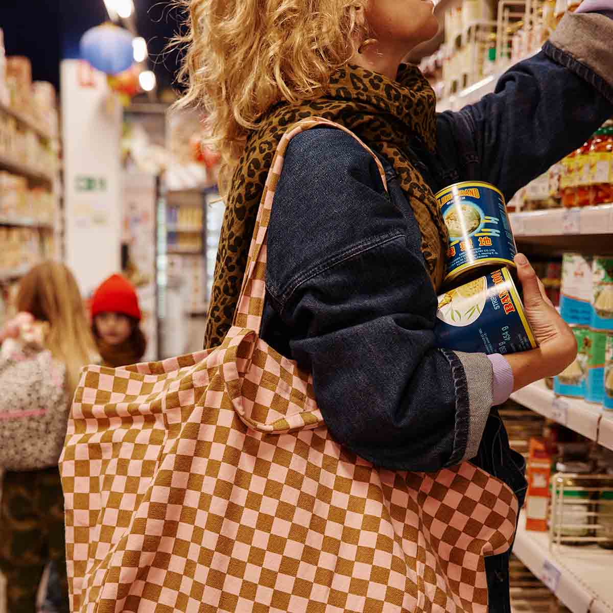Elisa Tote Bag i jordbær/karamell