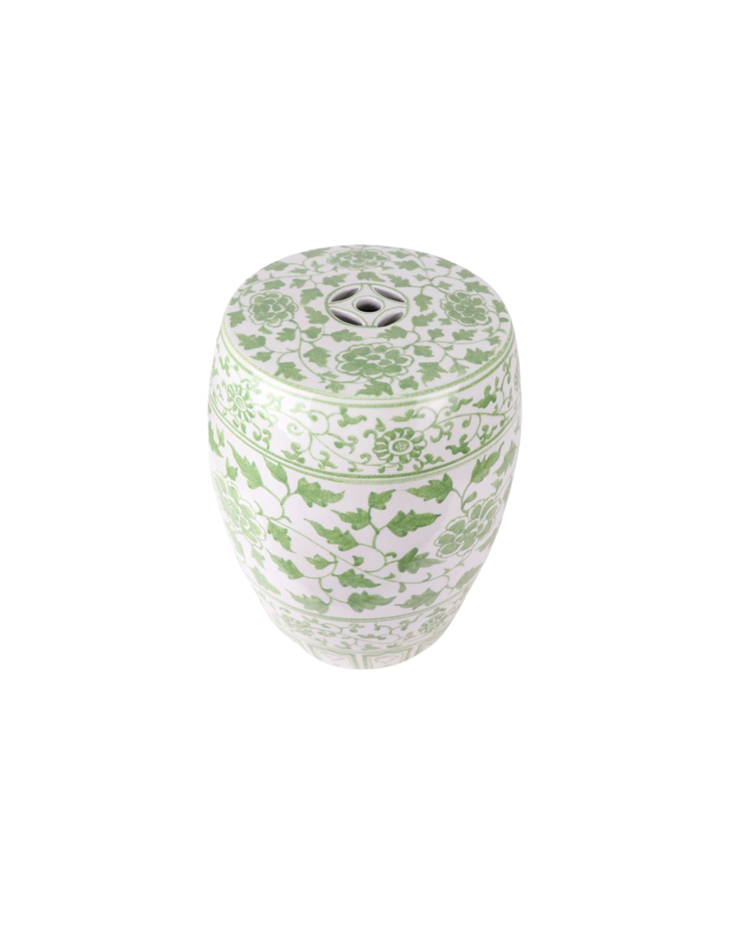 Garden Stool i hvit med grønt