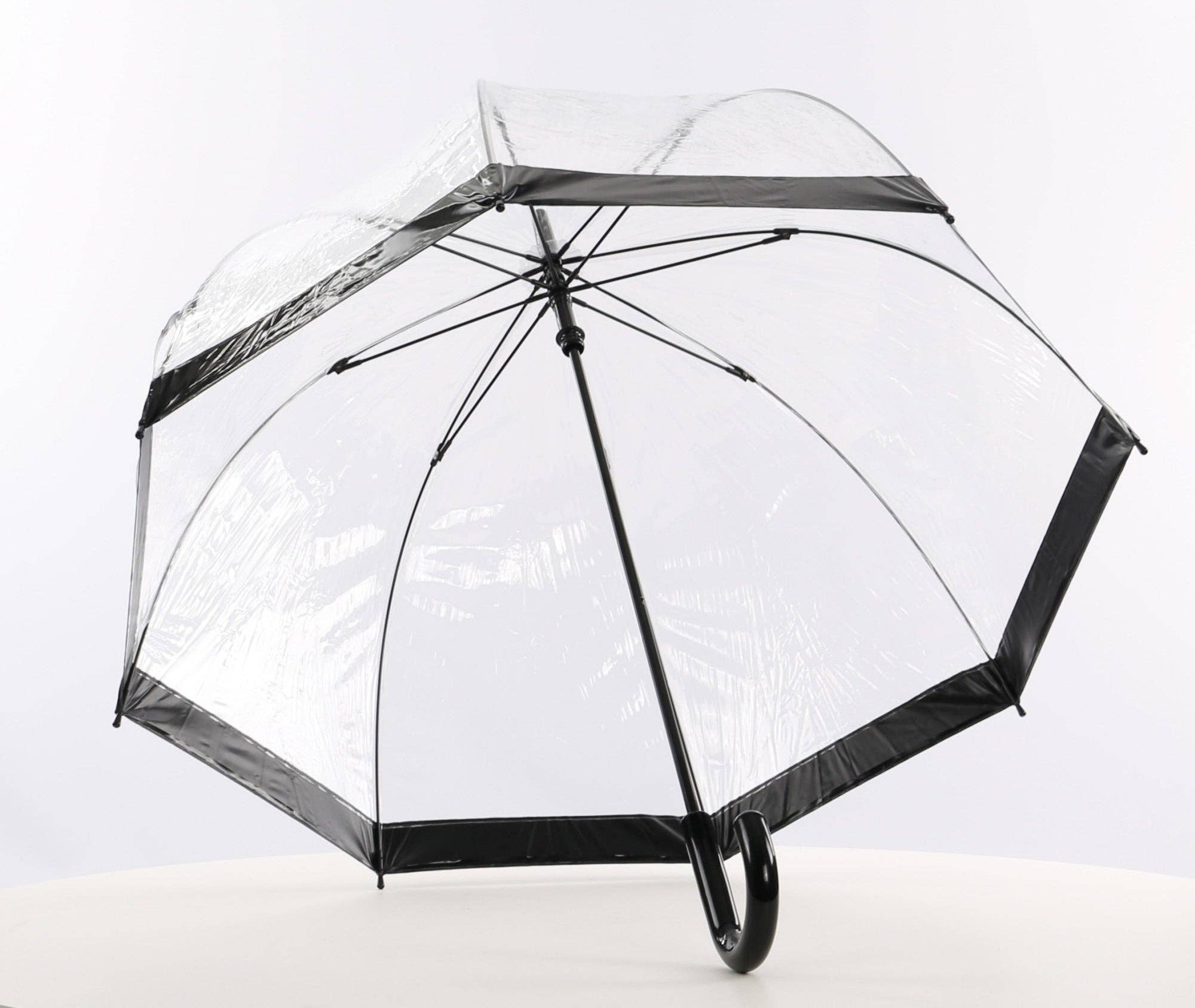 Transparent Dome Paraply med sort
