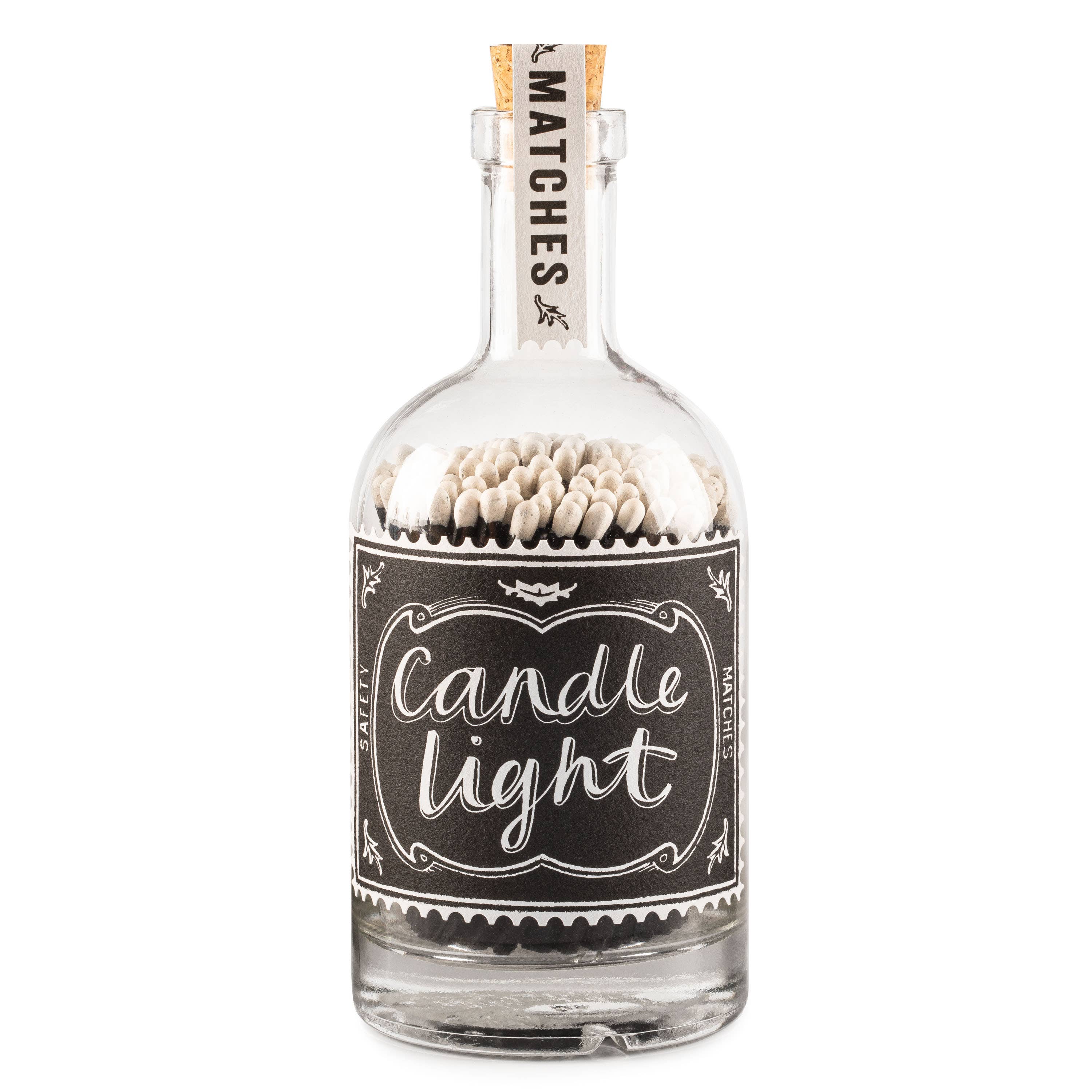Candle Light Label| Glass Bottle fyrstikker