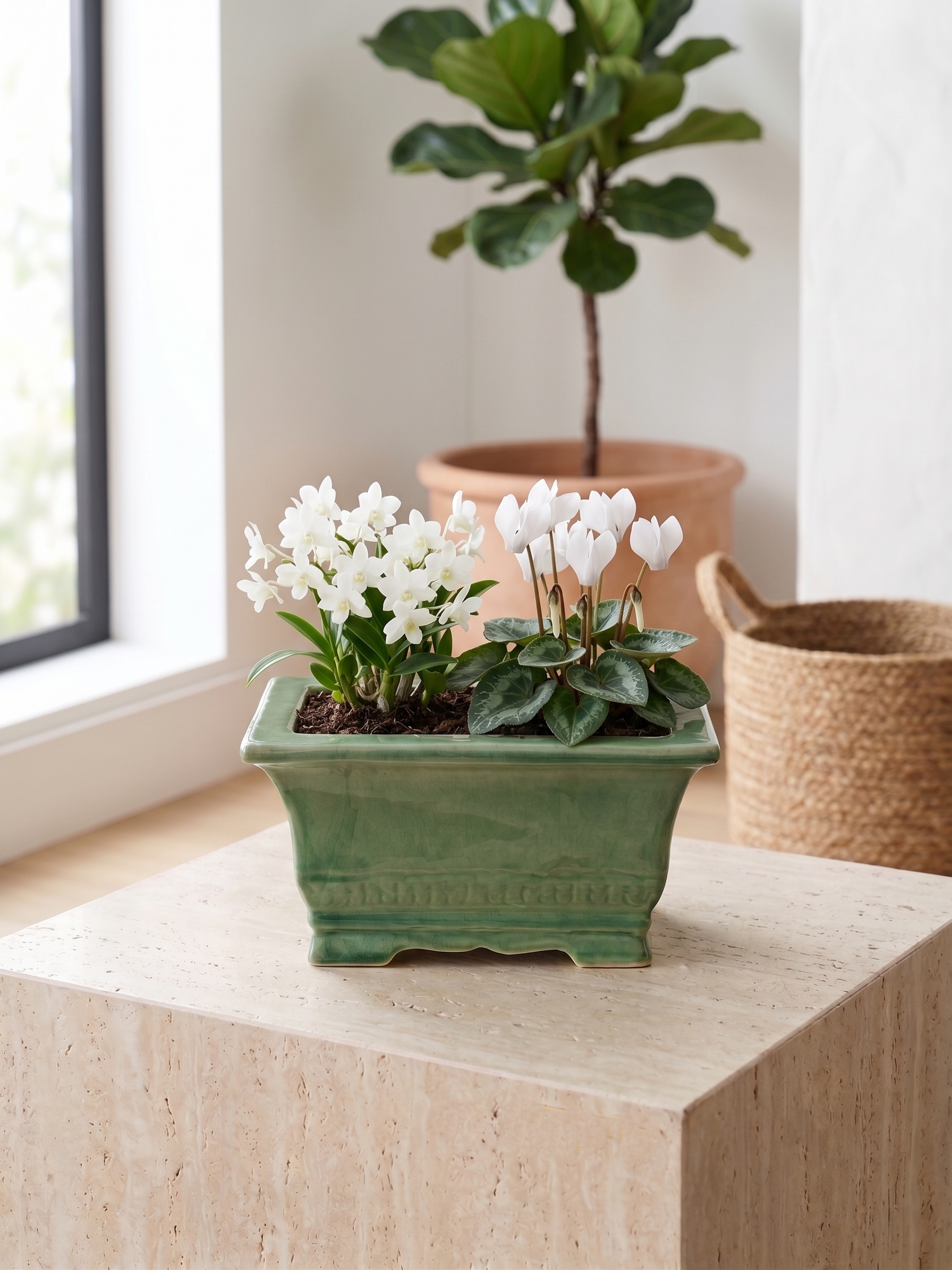 Blomsterpotte - Grønn Jardinière