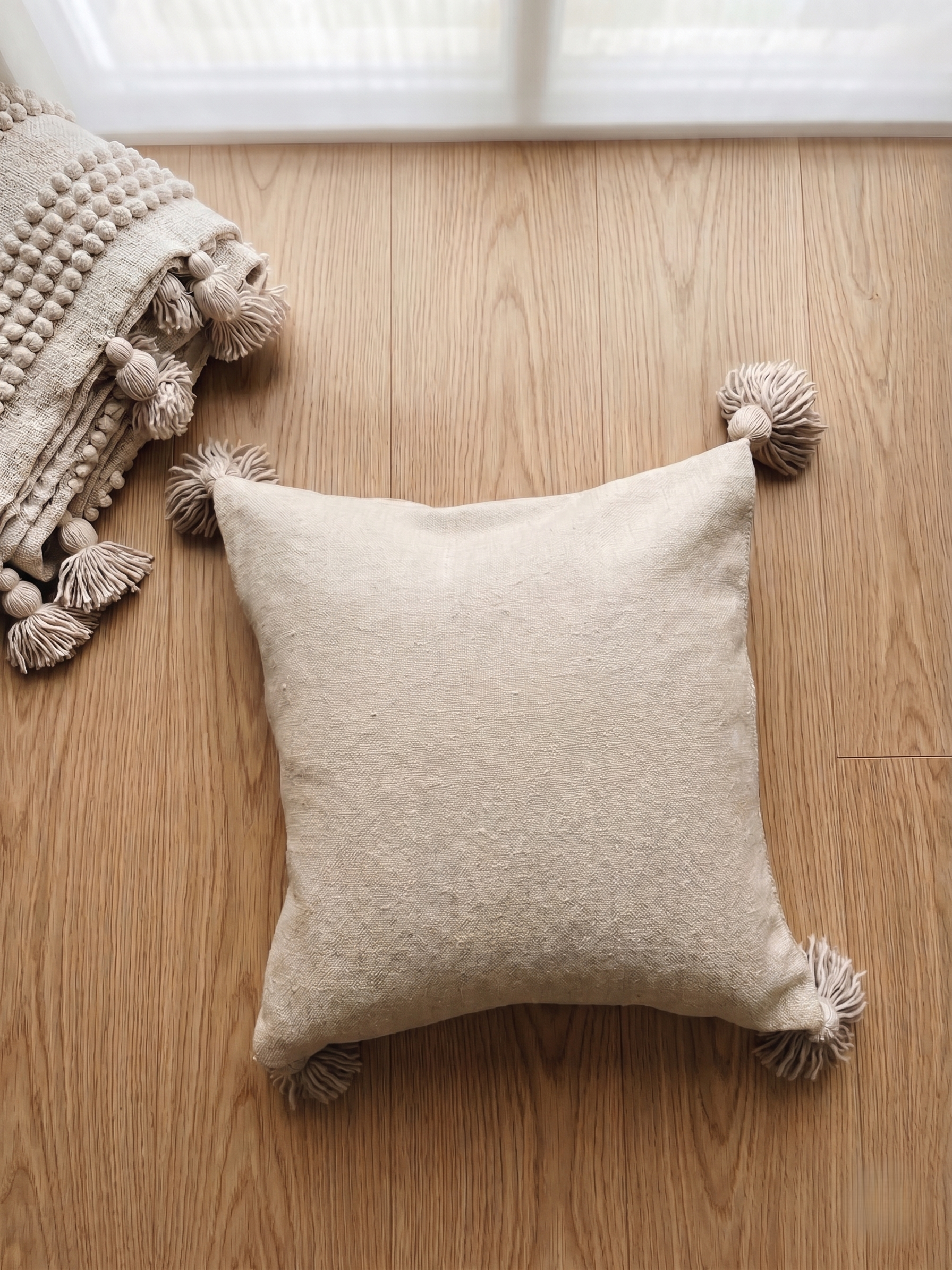 Putetrekk - Marokkansk Beige med Sort Doodle