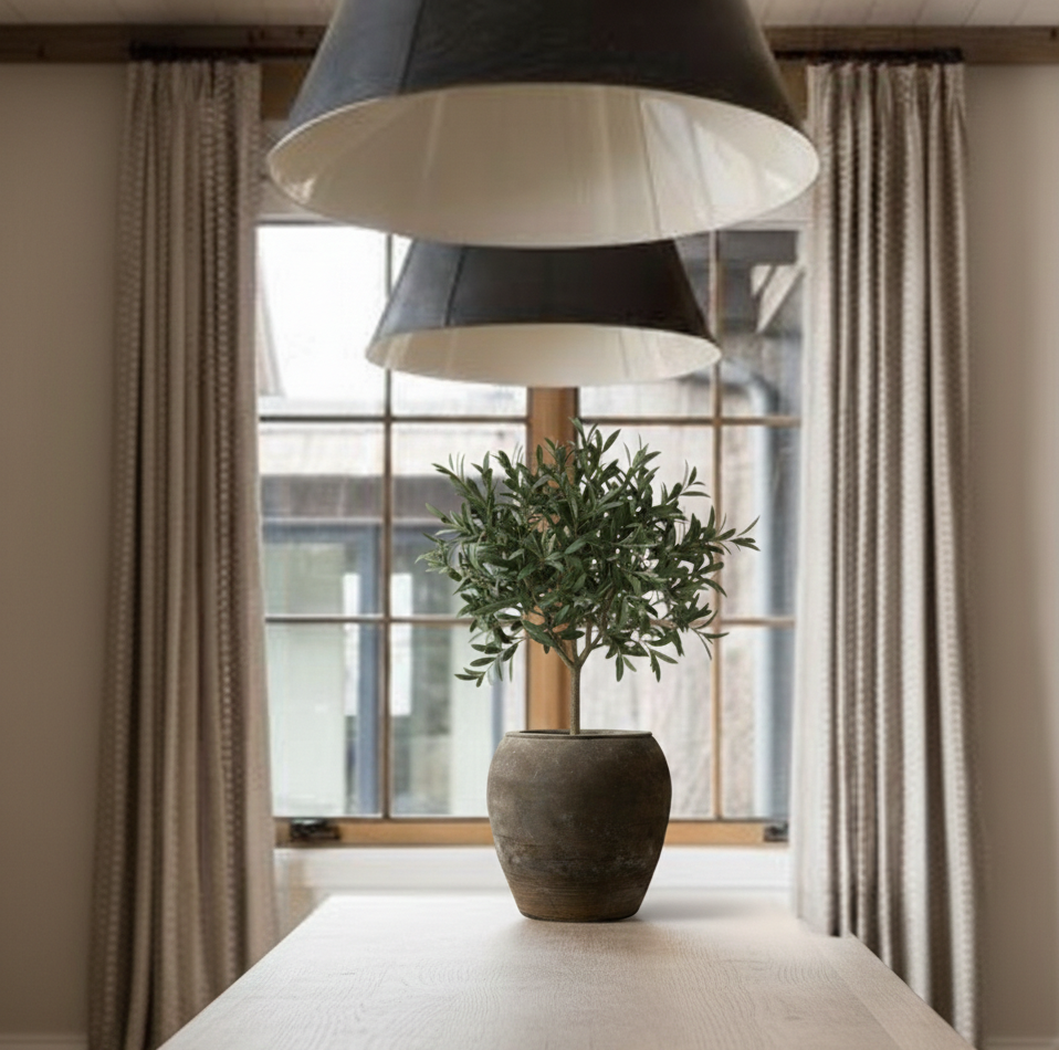 Nian mørk grå krukke