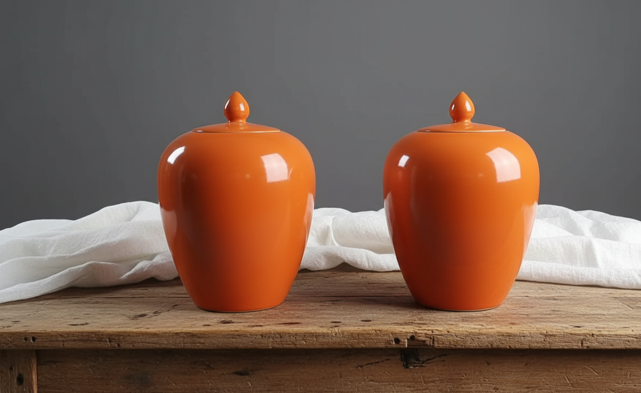 Spire krukke med spisst lokk