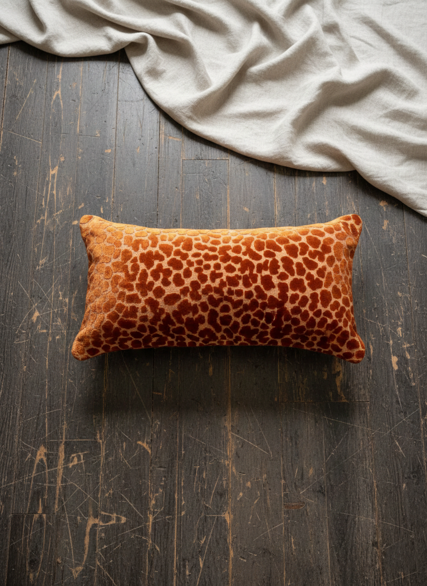 Rust leopard putetrekk - avlang