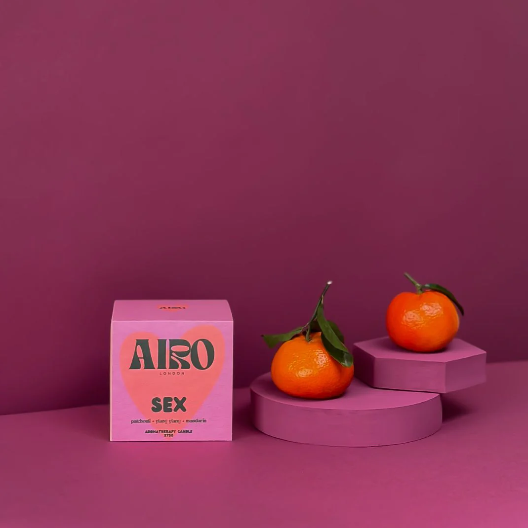 SEX duftlys med glass