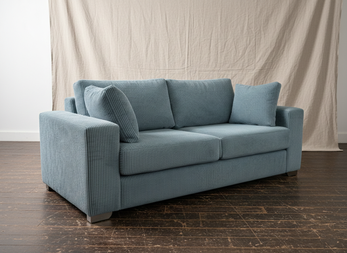 Sofa - Blå Velur Utstillingssofa