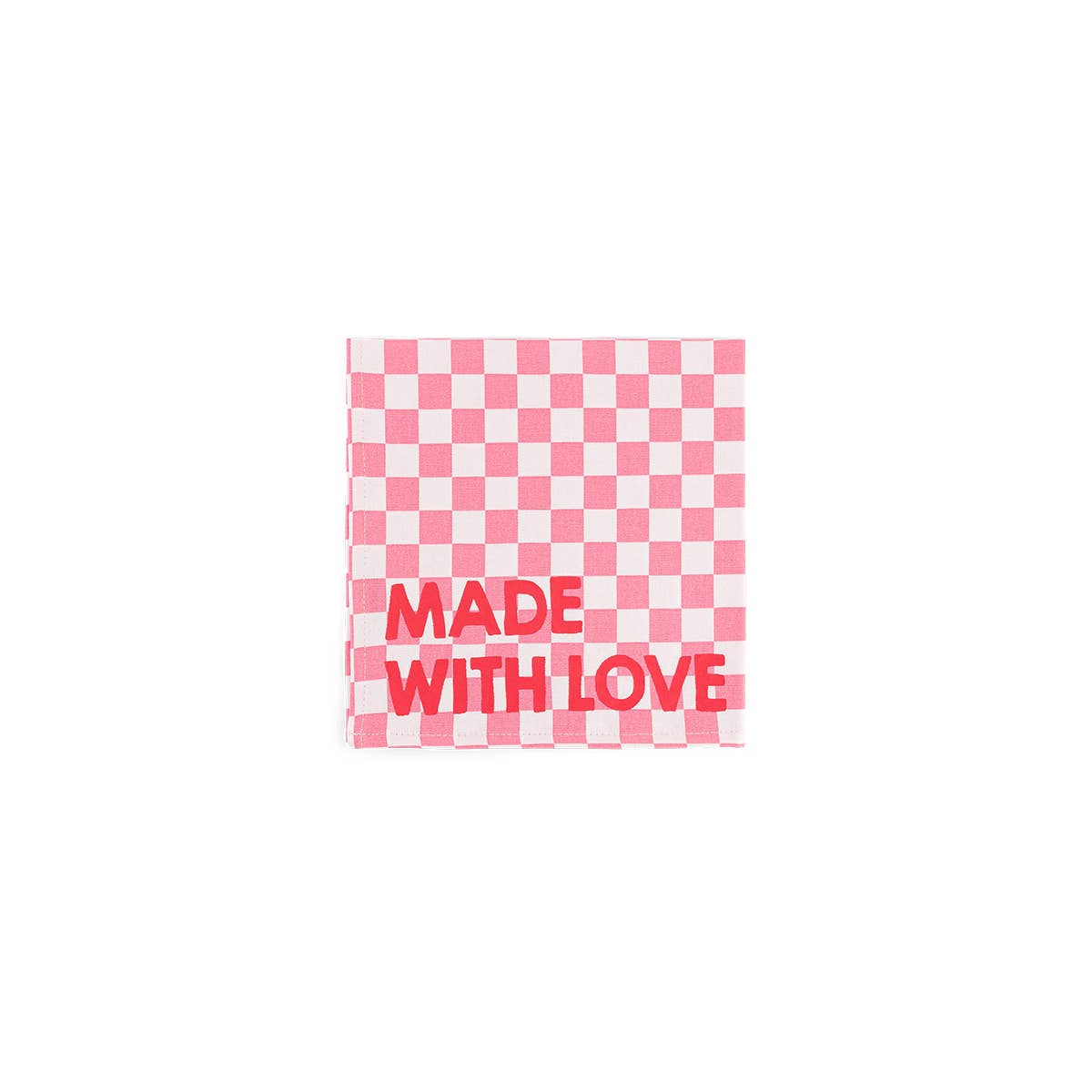 Rosa rutete servietter - MADE WITH LOVE