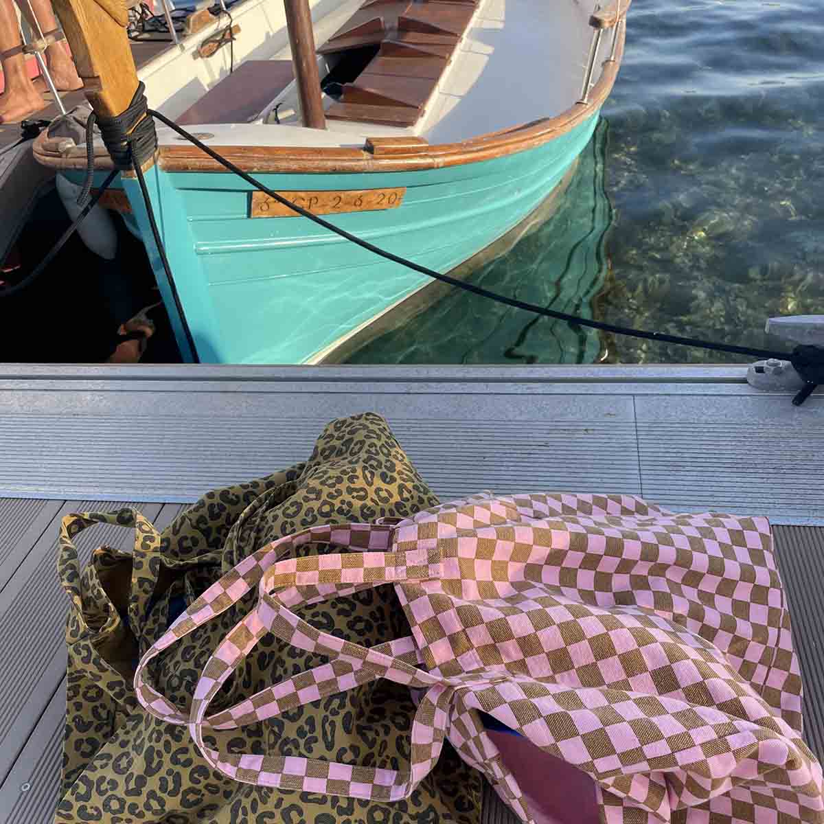 Elisa Tote Bag i jordbær/karamell