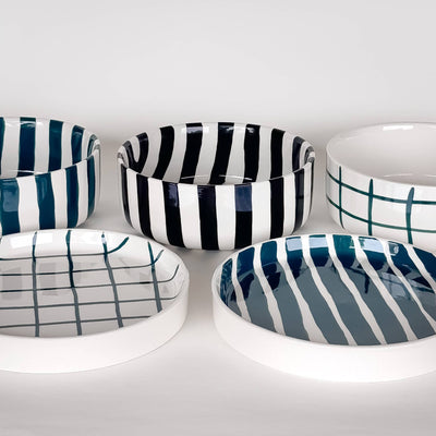 Bolle med sorte striper