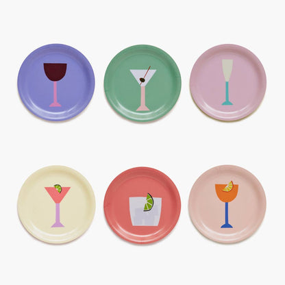 Cocktail Coasters (bordbskånere) - sett med seks