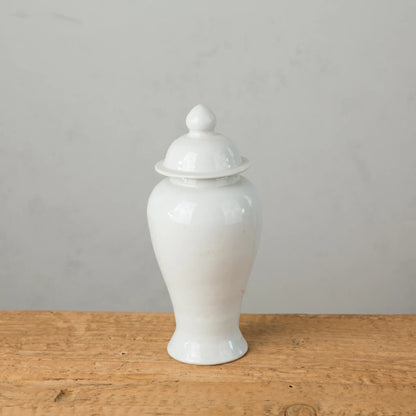 Rustikk hvit Ginger Jar