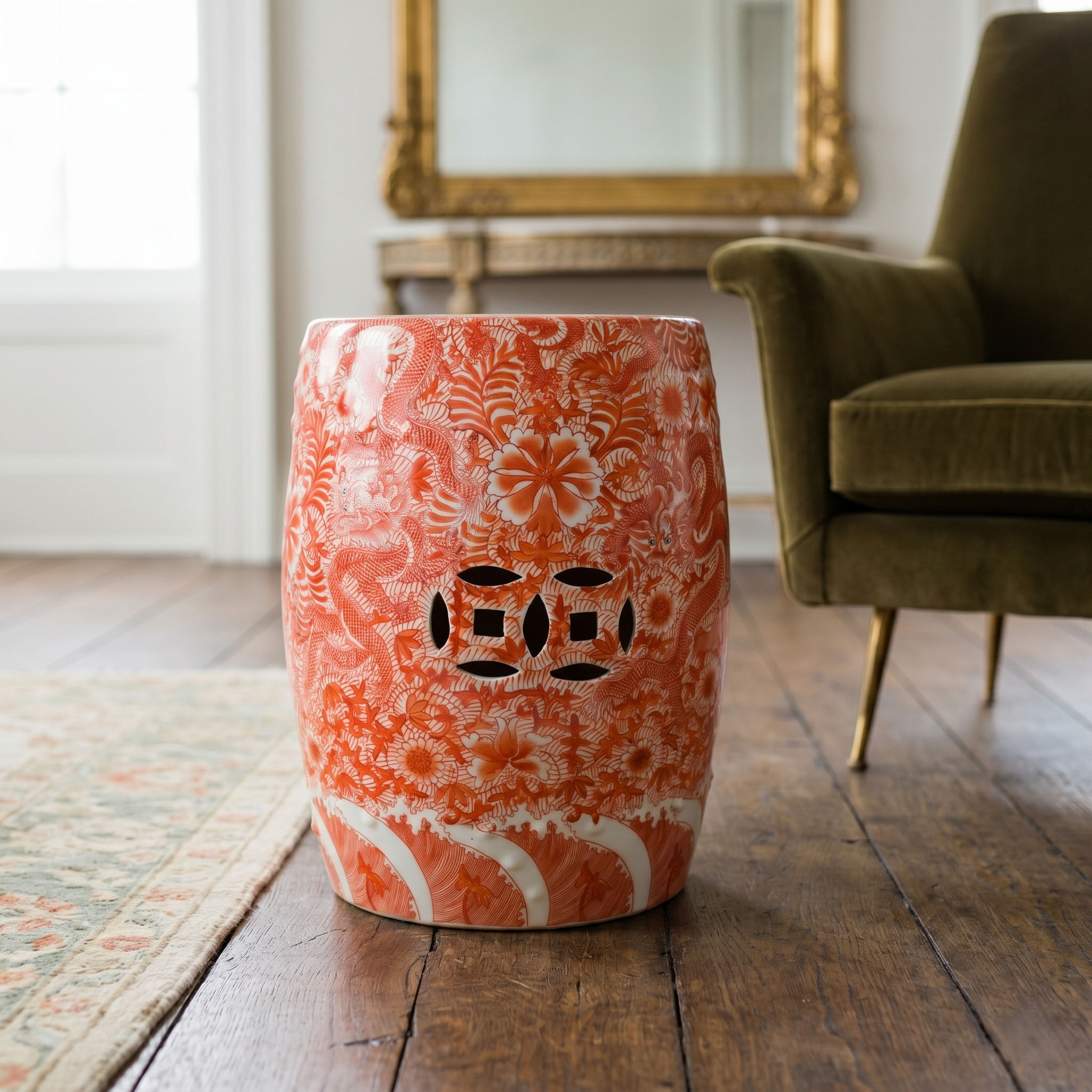 Garden Stool - Chinoiserie