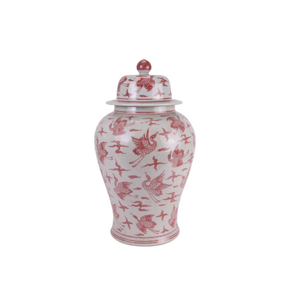 Blushing Crane Ginger Jar