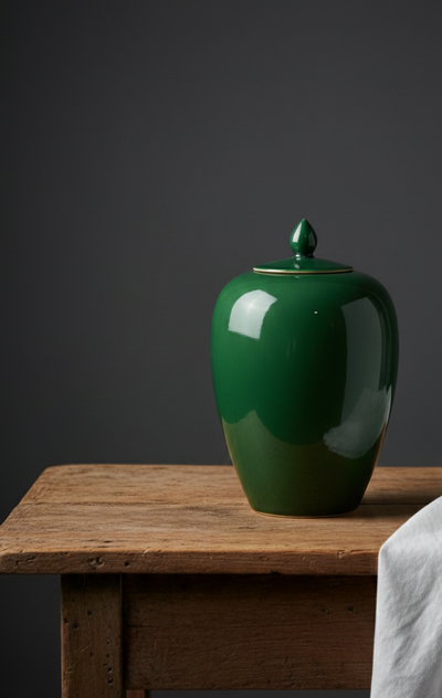 Spire krukke med spisst lokk