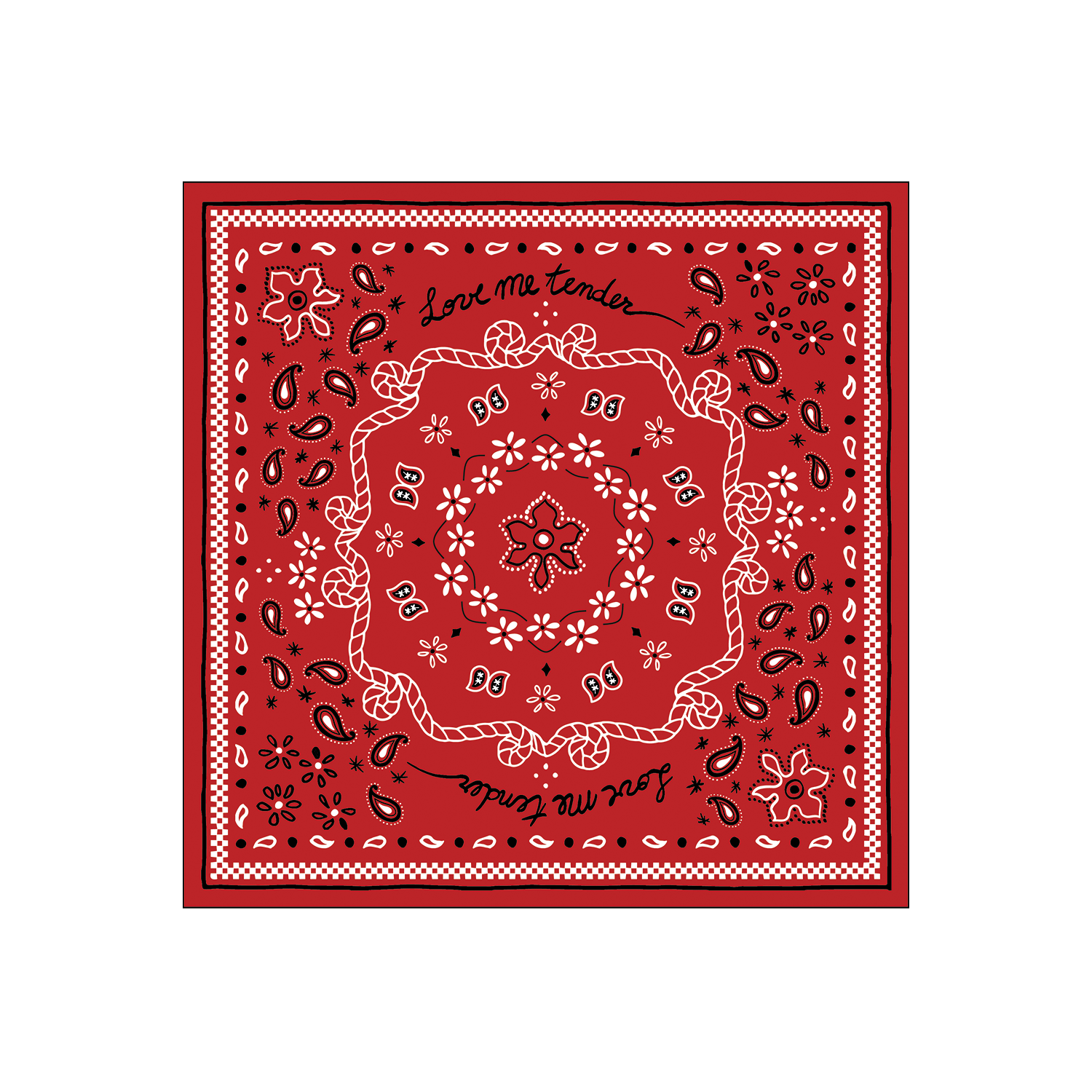 Papirservietter - Rød Bandana