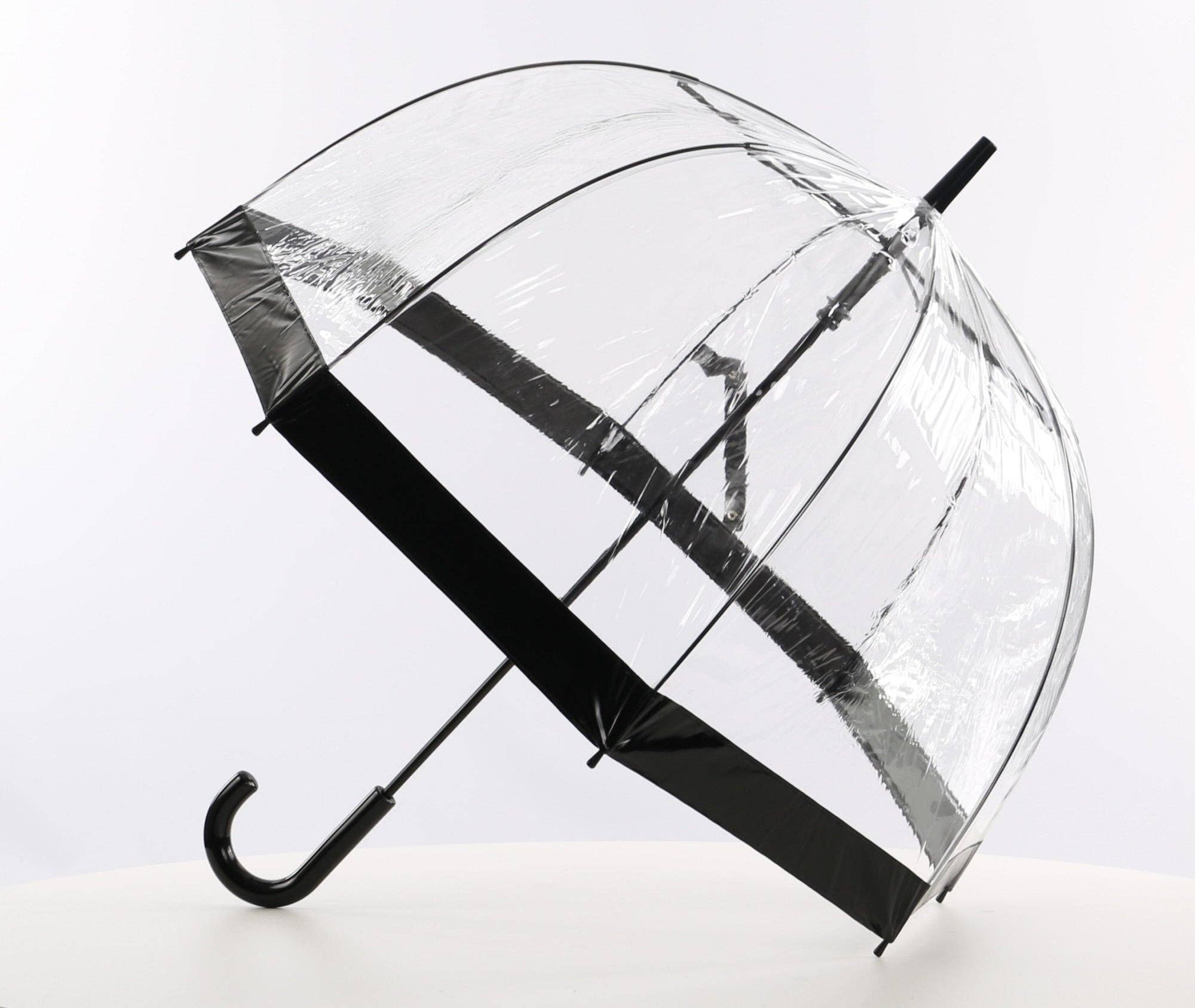 Transparent Dome Paraply med sort