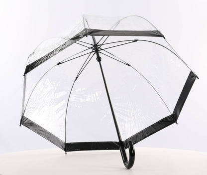 Transparent Dome Paraply med sort