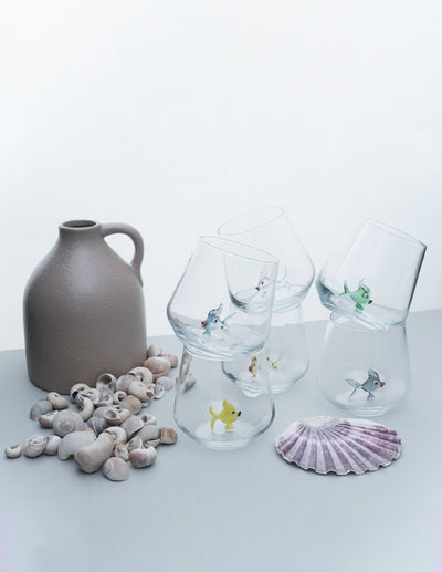 Håndlagde Murano Glass med fisker