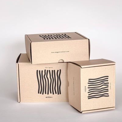 Espresso Kopp - Rødt Striper, sett med 2 stk