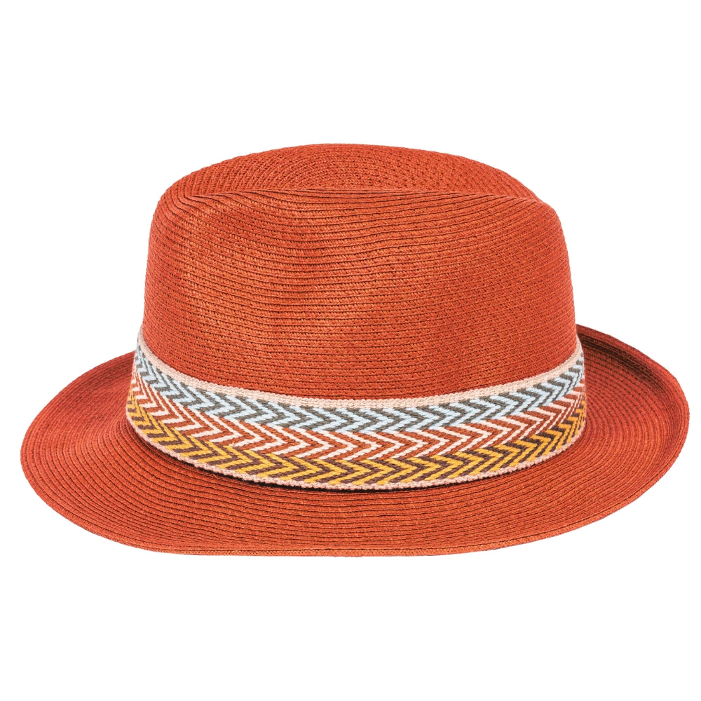 Terrakotta hatt med bånd