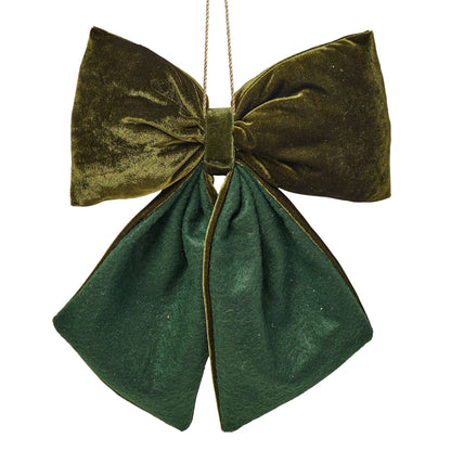 Grønn velur sløyfe