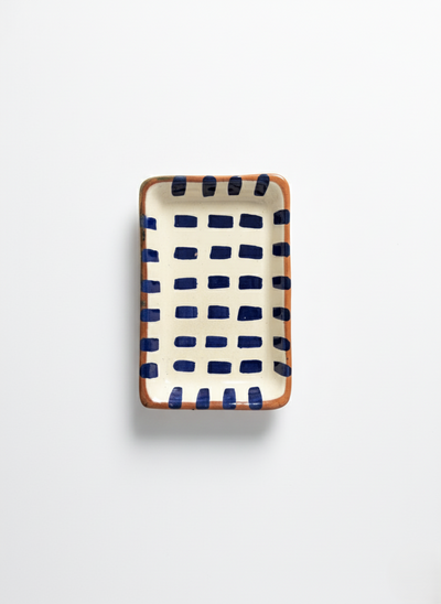 Avlangt fat - 'hold all' med terrakotta bunn