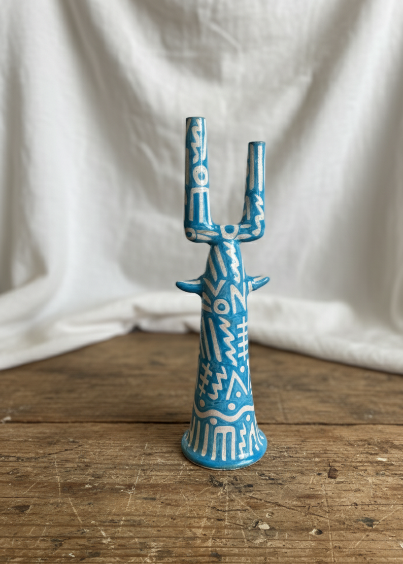 Fez figur- lys blå