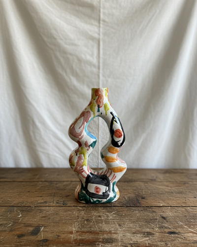 Fez vase/figur med farger