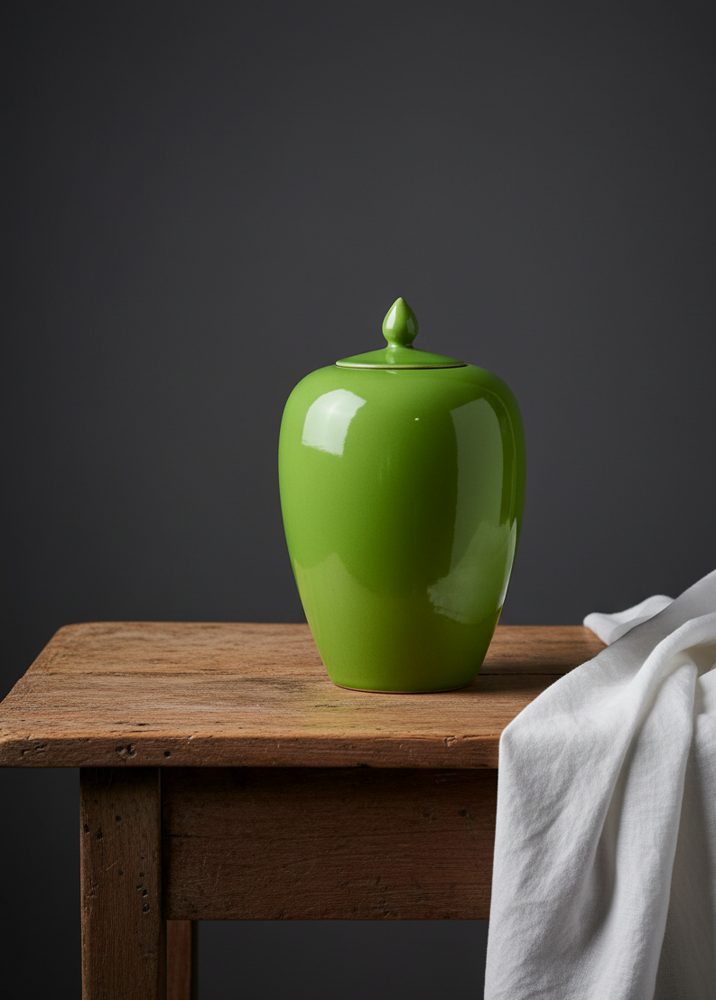 Spire krukke med spisst lokk