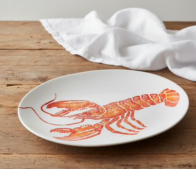 Håndmalt italiensk hummerfat