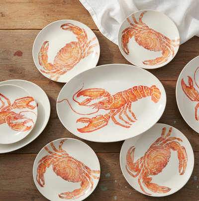 Håndmalt italiensk hummerfat