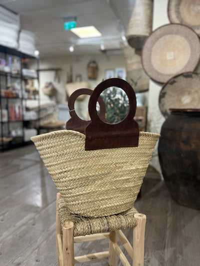 Kurvveske med rund skinnhank