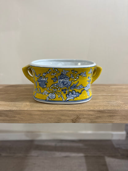 Gul jardinière blomsterpotte