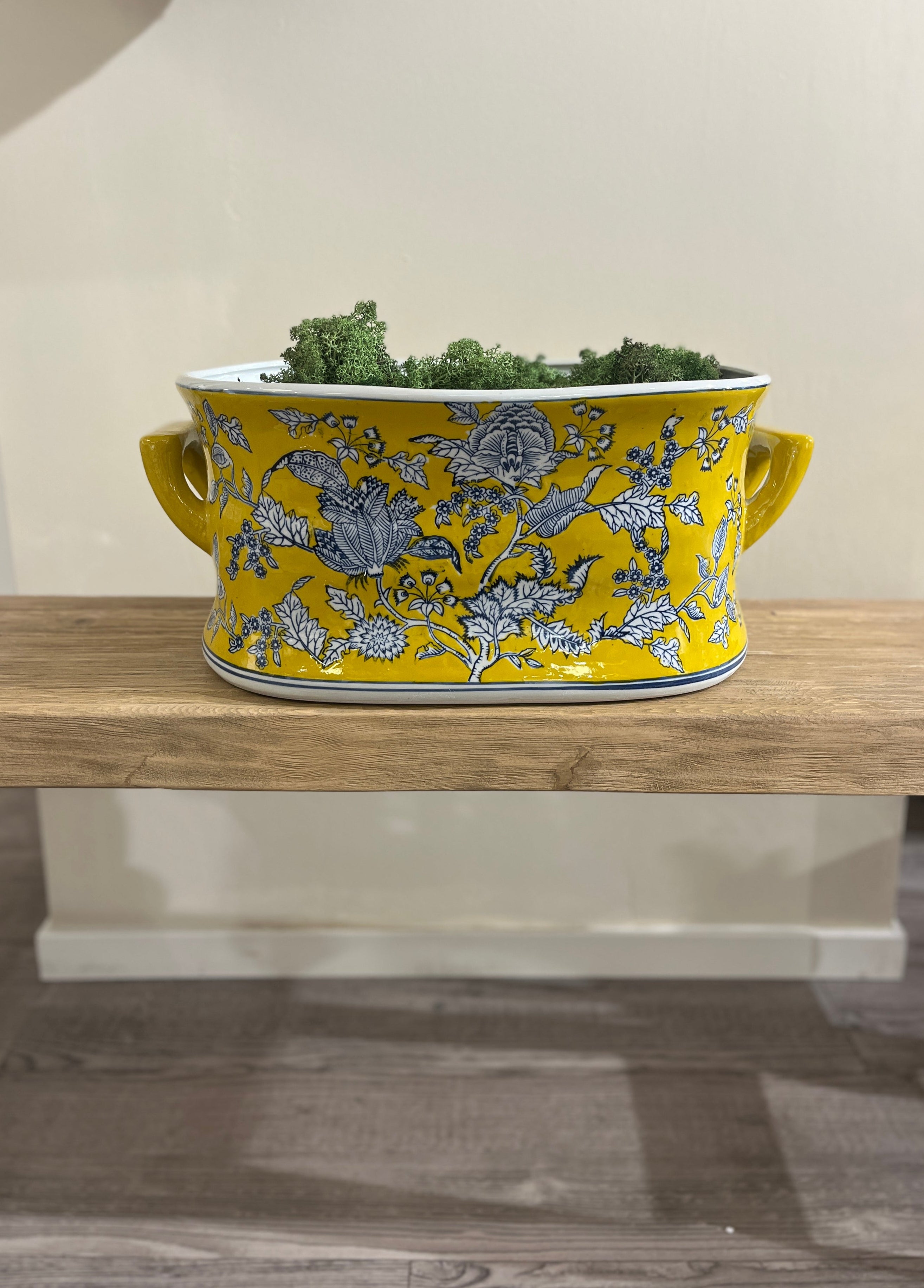 Gul jardinière blomsterpotte