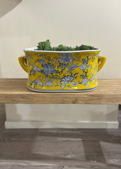 Gul jardinière blomsterpotte