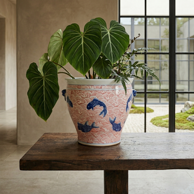 Blomsterpotte - Koi Fish