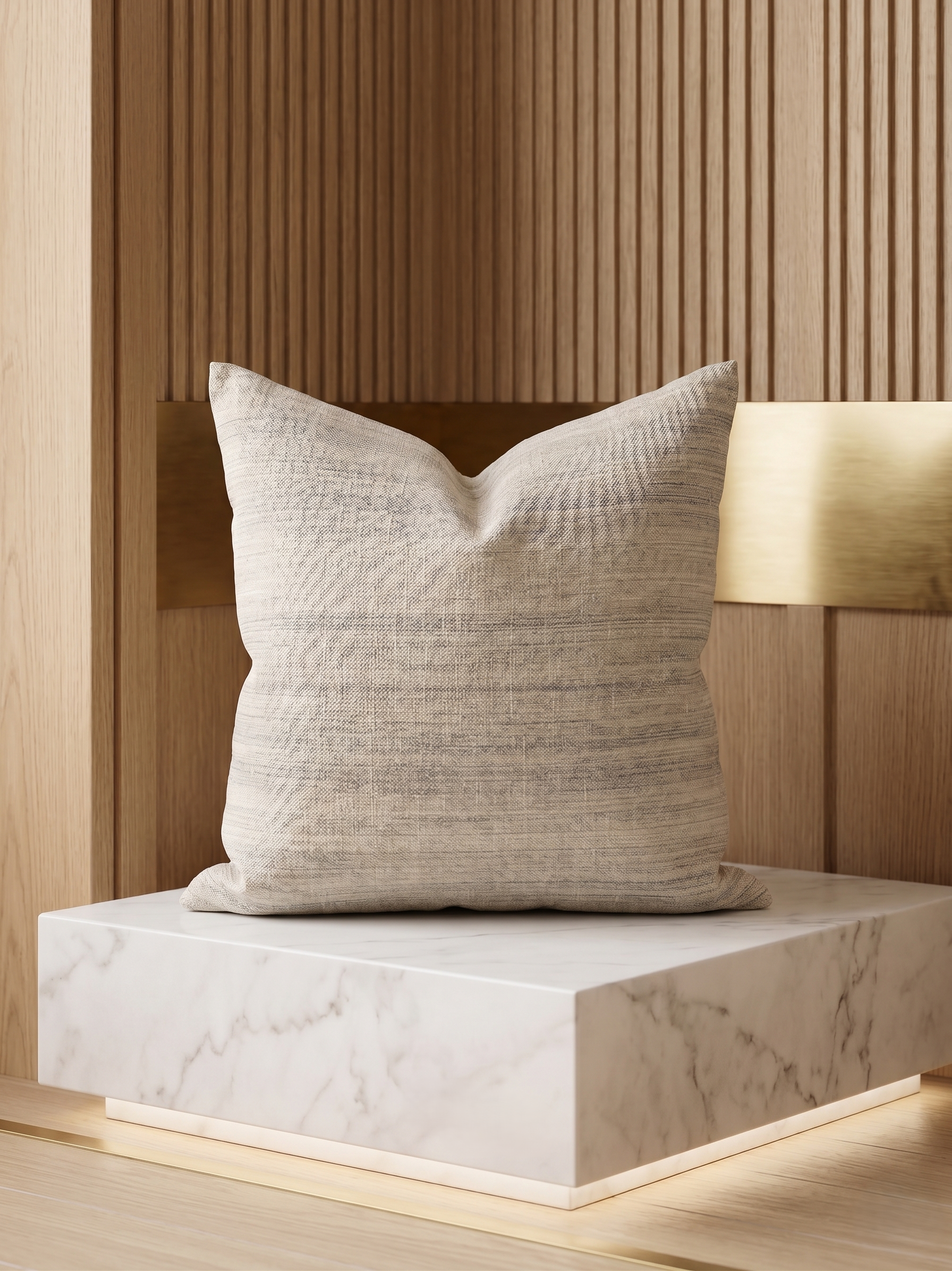 Putetrekk - Grå, Indisk Silkeblanding