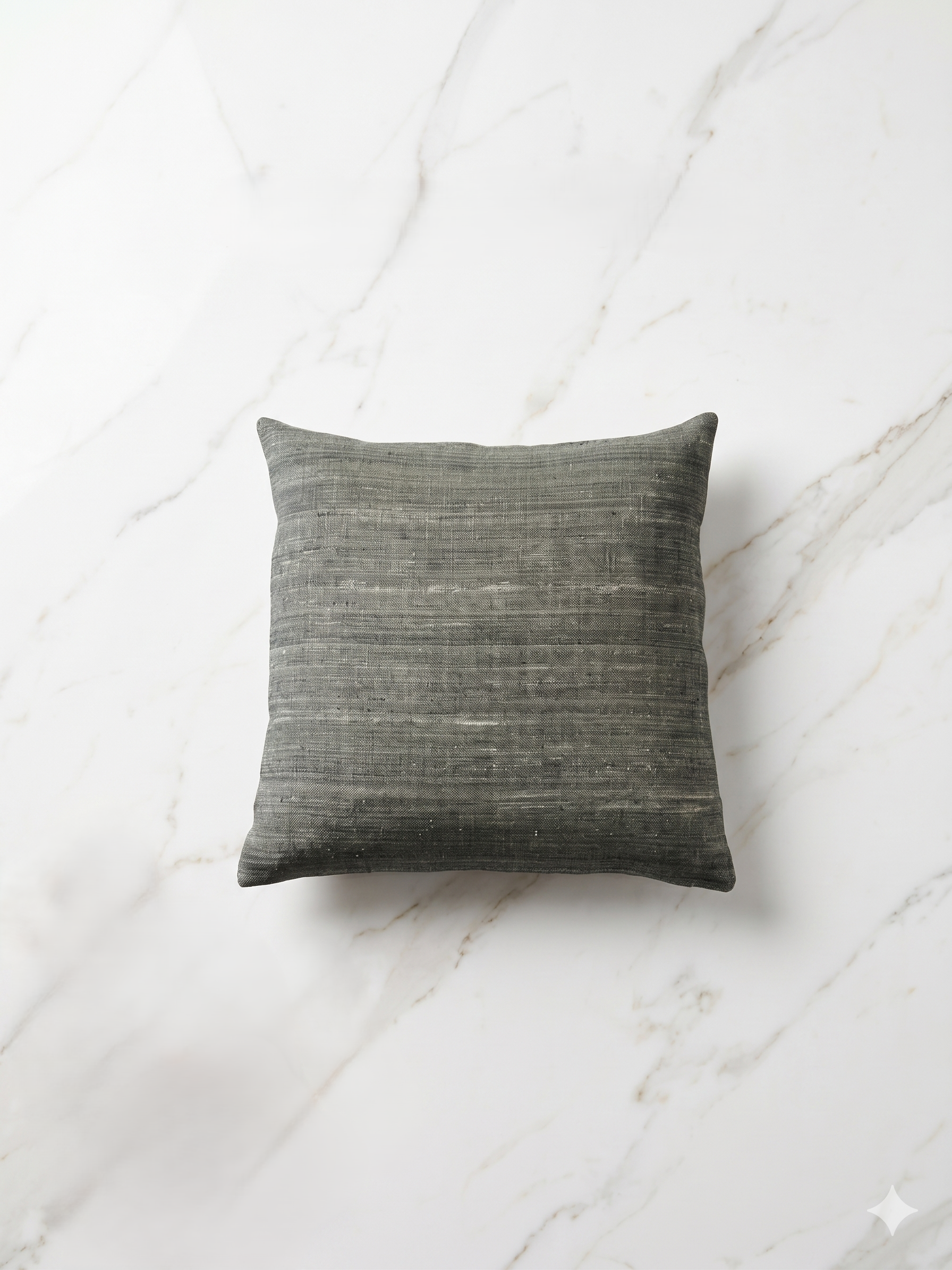 Putetrekk - Grå, Indisk Silkeblanding