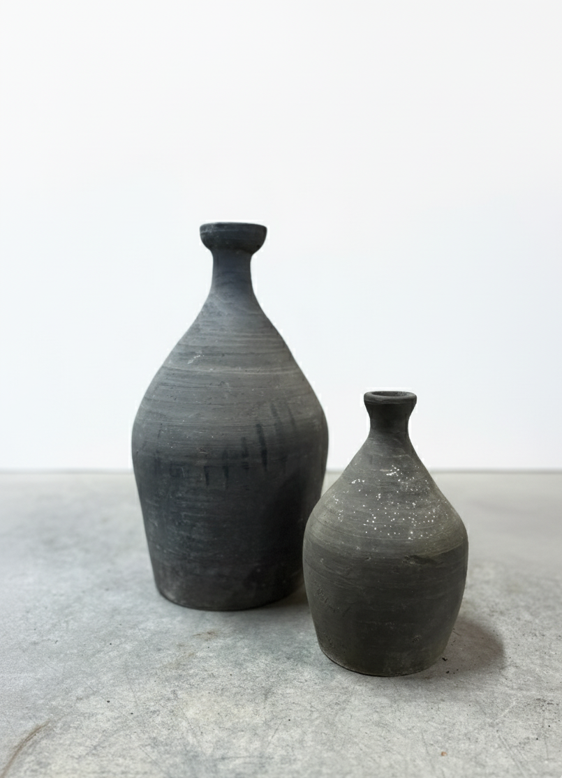 Ping sort/grå vase
