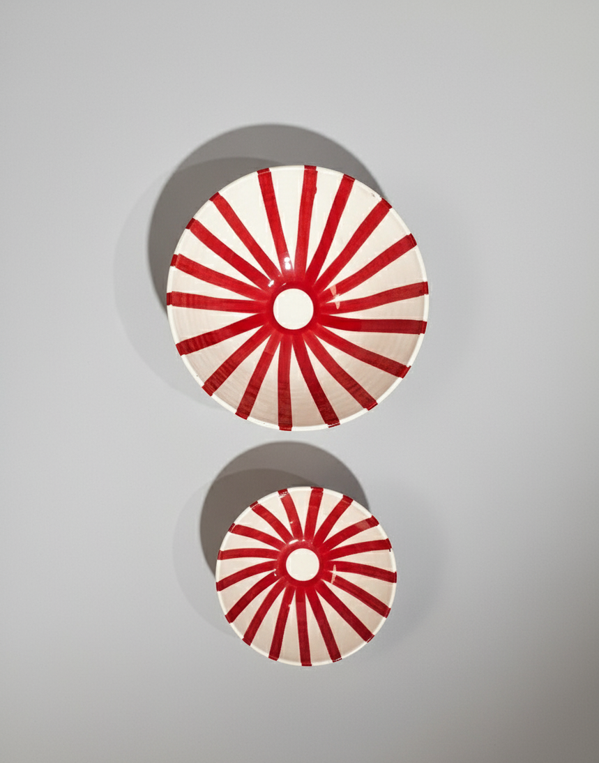 Rød sol bolle - 25 cm