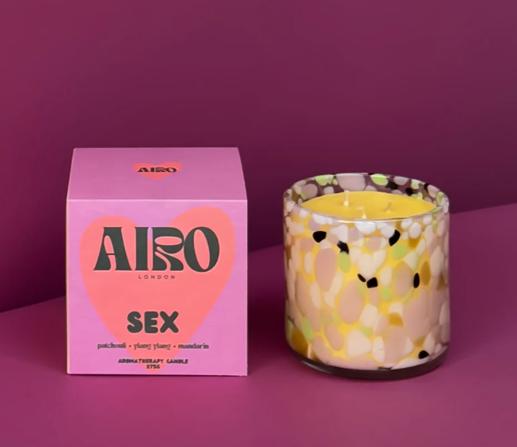 SEX duftlys med glass