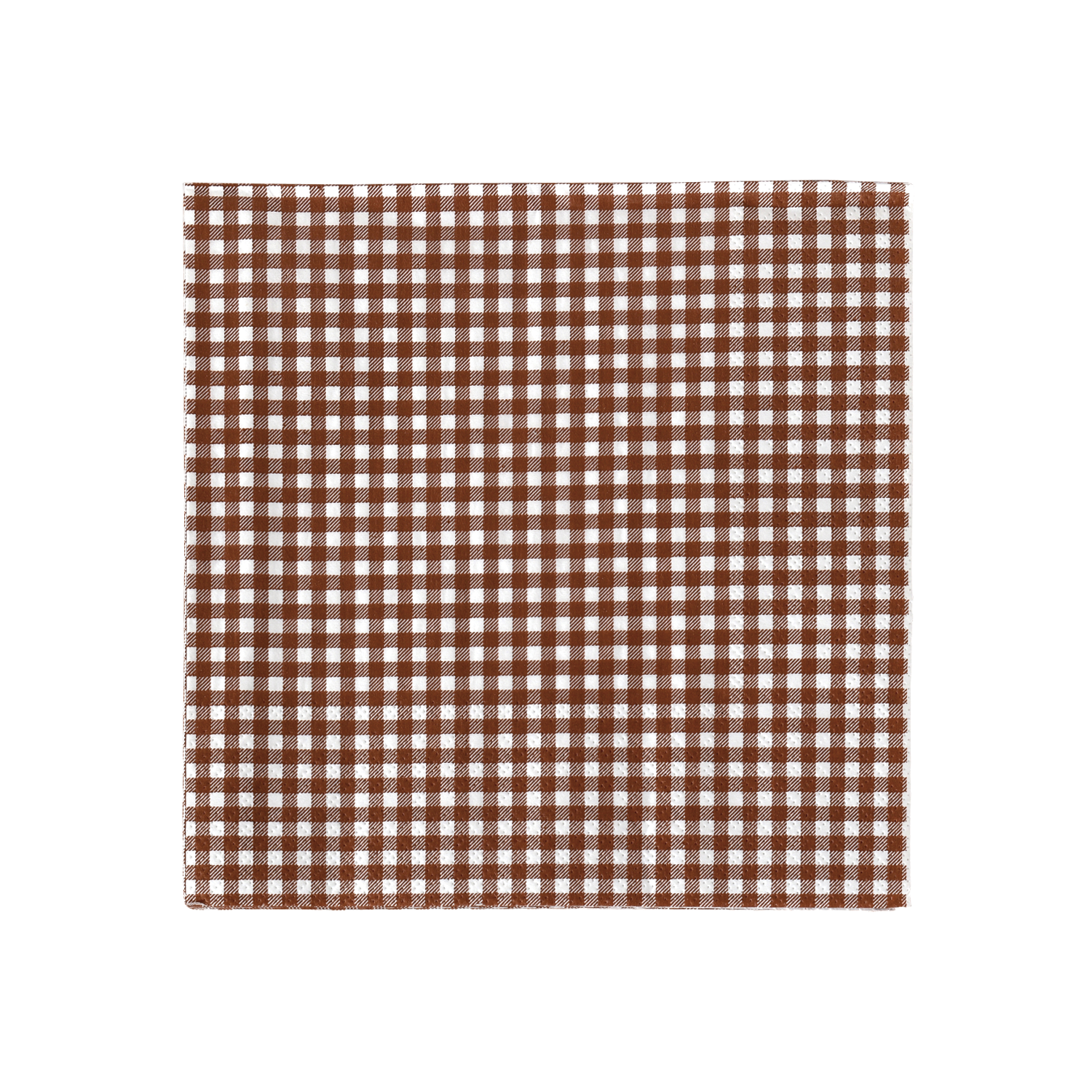 Papirservietter - Brunt Gingham