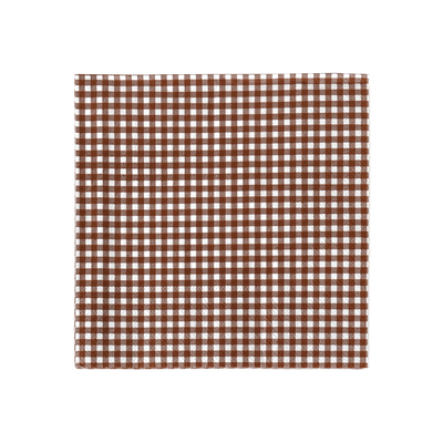 Papirservietter - Brunt Gingham