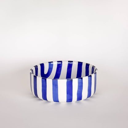 Bolle med blå striper