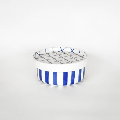 Bolle med blå striper