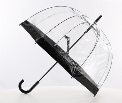 Transparent Dome Paraply med sort