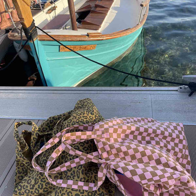 Veske - Tote Bag i Jordbær/Karamell