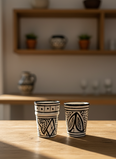 Sort tradisjonell marokkansk krus