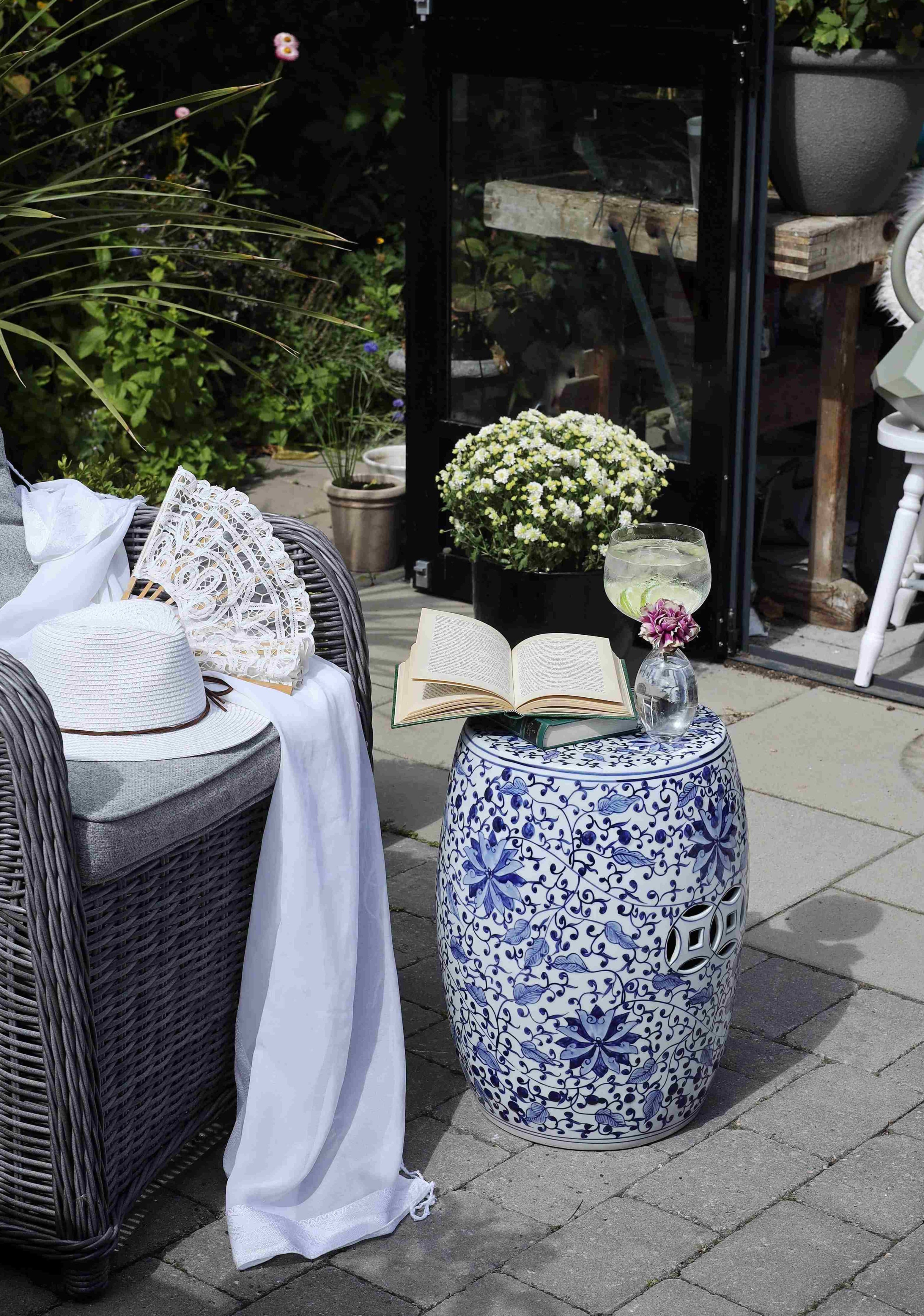 Chinoiserie Garden Stool